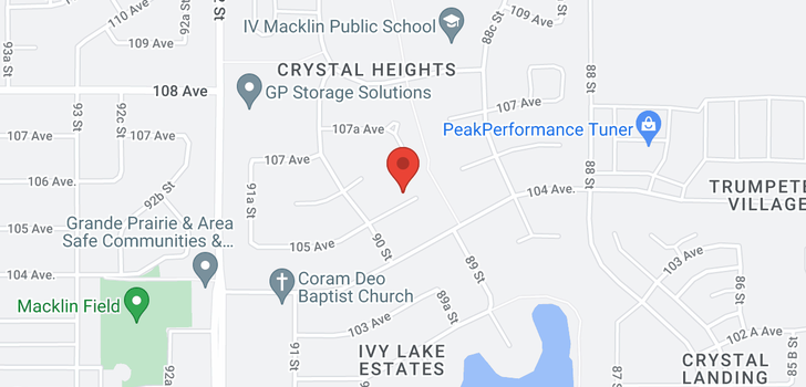 map of 8924 105 Avenue